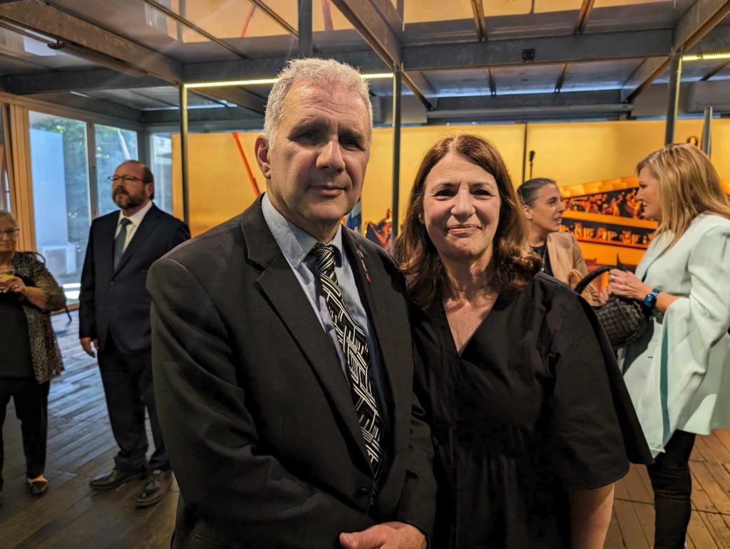 Manny Karvelas, Hellenic RSL President, with his wife Angela. 'So many events, and we've had a busy weekend,' he told the Greek Herald.