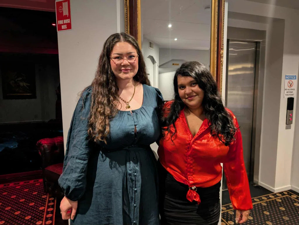 Nakoma-Sioux Wilson and Christelle Sangeeleemootoo from the adults class