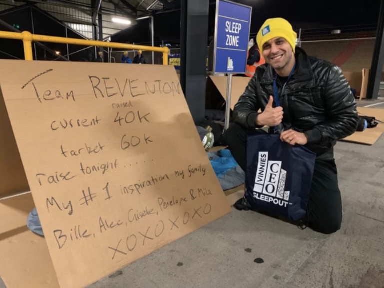 CEO Chris Christofi sleeps with the homeless