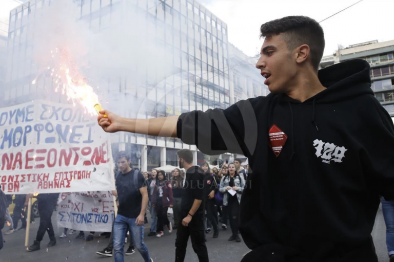 VIDEO: Student protests turn violent in Athens, police respond with tear gas