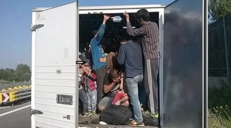 VIDEO: Over 40 migrants found crammed in lorry in northern Greece