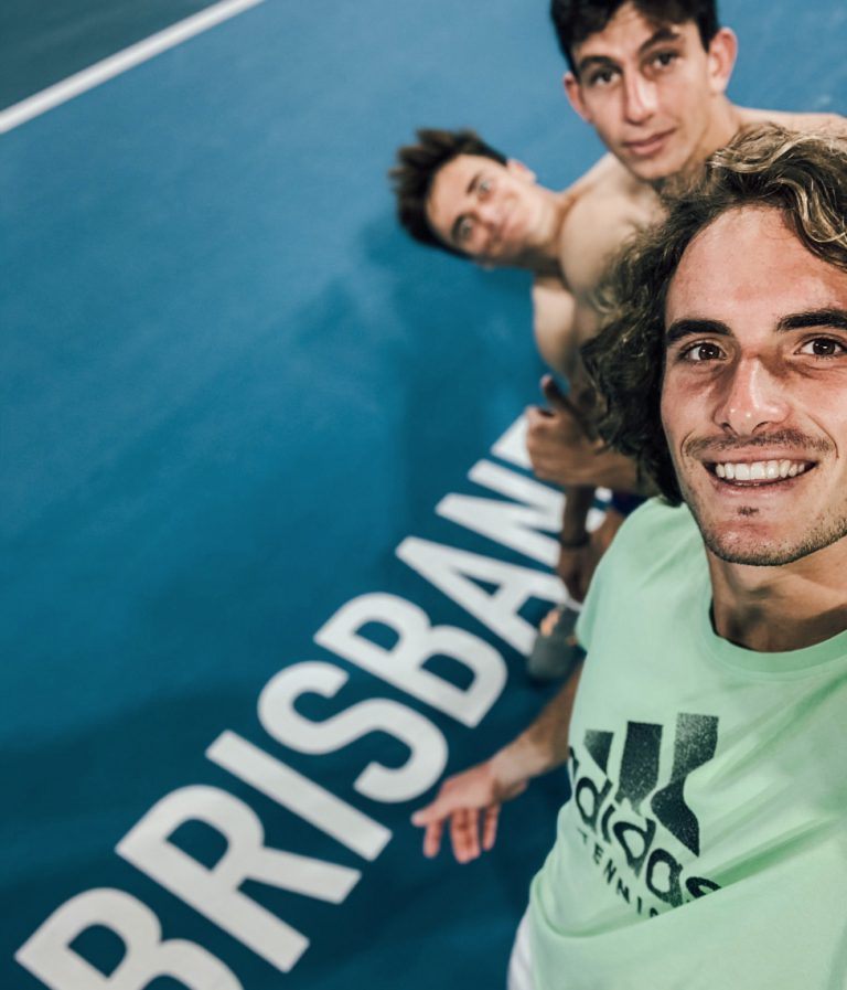 Stefanos Tsitsipas in Australia for 2020 ATP Cup