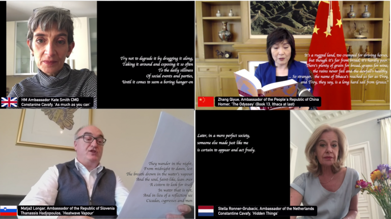 Foreign diplomats recite Greek literature in support of Greece’s #StayHome campaign