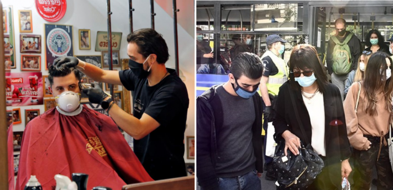 Face-masked Greeks take first steps of freedom as coronavirus lockdown eases