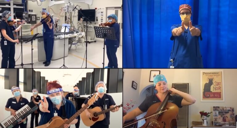 Royal Melbourne Hospital staff sing ‘I’ll Stand by You’ in tribute to healthcare workers
