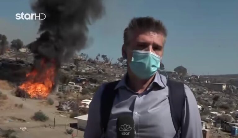 VIDEO FOOTAGE allegedly catches refugees and migrants starting Moria fires