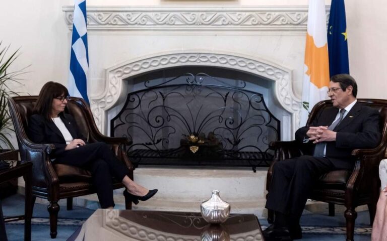 Sakellaropoulou on official visit to Cyprus: We must fight for end of Turkish occupation