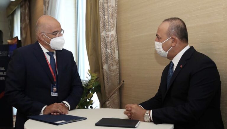 Greek, Turkish foreign ministers meet after months of East Med tension