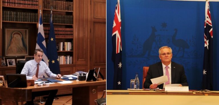 Scott Morrison and Kyriakos Mitsotakis join world leaders in discussing vaccine distribution