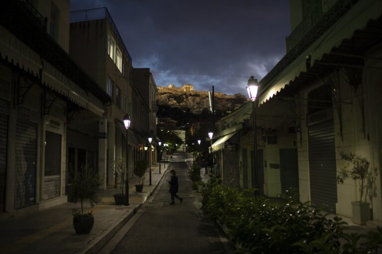 No cafes, no tourists: Virus empties streets of old Athens