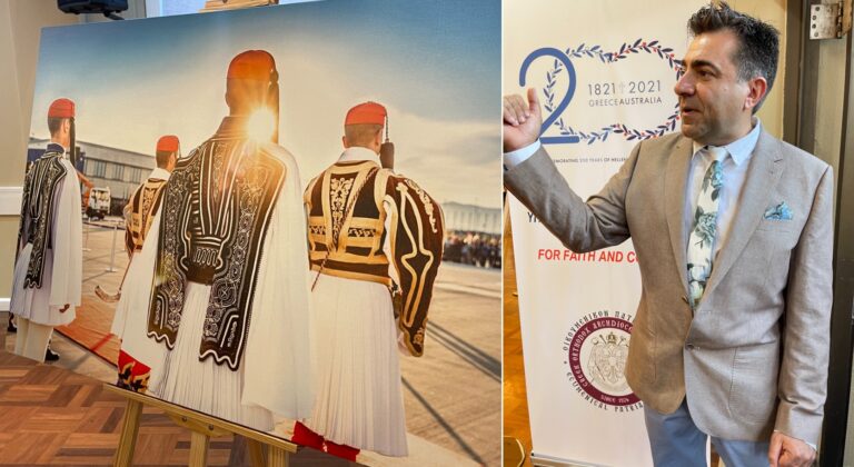 Nick Bourdaniotis’ ‘Evzones Collection’ brought to life at national media launch