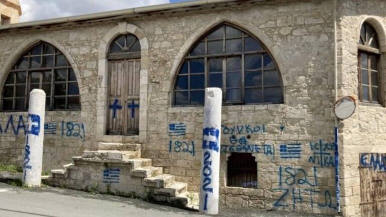 Mosque in Cyprus defaced on bicentennial of Greek uprising