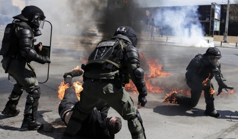 Peaceful protest turns violent as Thessaloniki police clash with demonstrators