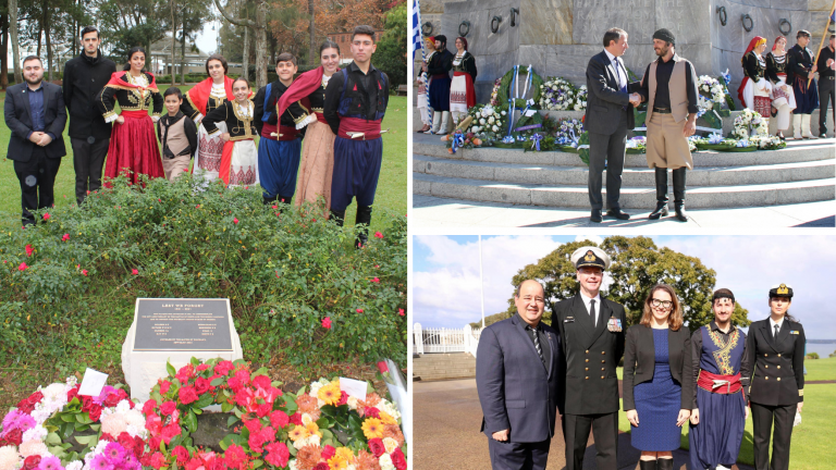 NSW, SA and WA communities mark Battle of Crete with plaque unveiling and wreath laying