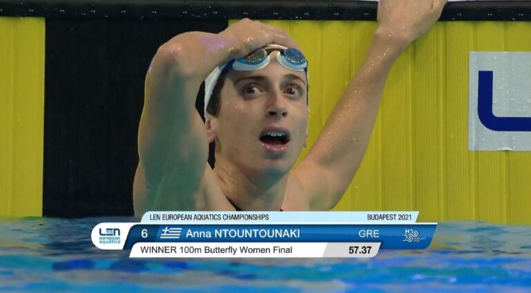 Anna Ntountounaki becomes first female Greek swimmer to win gold at European Championships