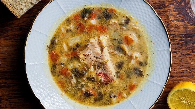 Traditional Greek Recipes: Fish soup with herbs and cumin