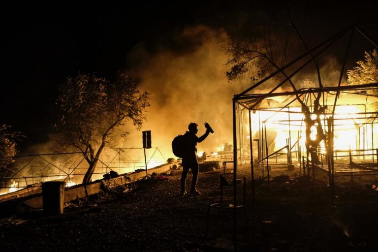 Four young Afghans face trial over catastrophic migrant camp fire in Lesbos