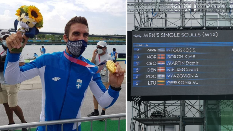 Greek rower Stefanos Ntouskos wins Tokyo Olympics gold in men’s single sculls