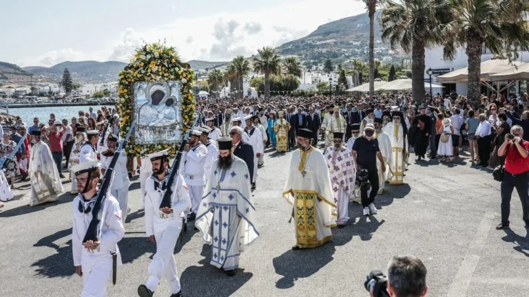 Greek customs and traditions in celebration of the Dormition of the Virgin Mary