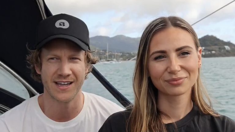 Melbourne couple Kristine Costalos and John Tilley set sail amidst lockdown