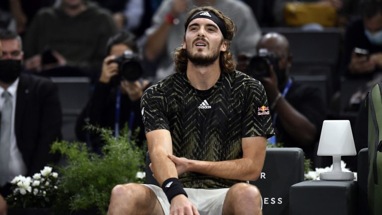 Stefanos Tsitsipas retires from Alexei Popyrin match with arm issue