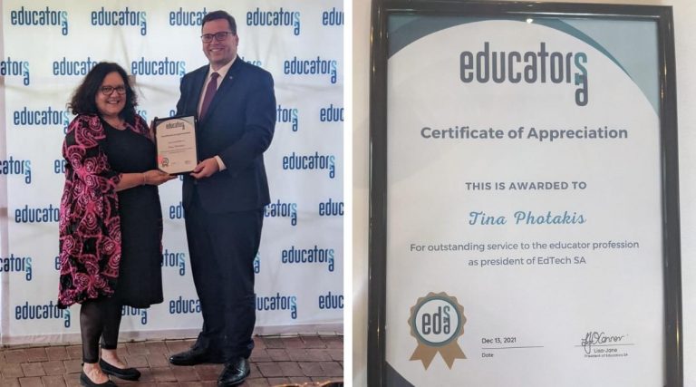 SA educator Tina Photakis recognised for promoting digital technologies in learning