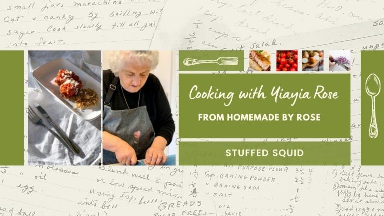 Cooking with Greek Food Bloggers: Yiayia Rose’s Stuffed Squid
