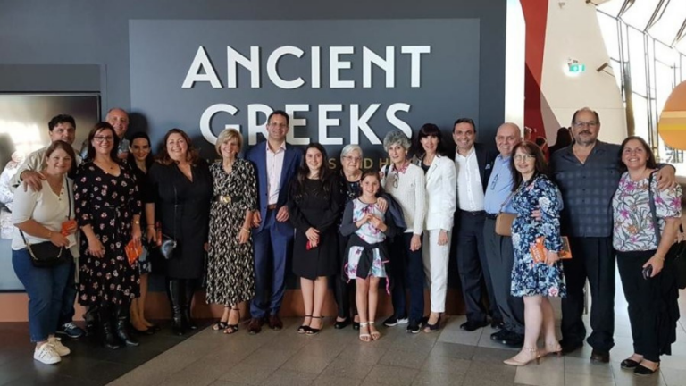 Kytherian Association of Australia visits Ancient Greeks exhibition as part of centenary celebrations