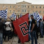 Supporters-of-the-Golden-Dawn-gather-in-front-of-the-Greek-parliament-in-2014.-Photograph-Louisa-Gouliamaki-AFP-Getty