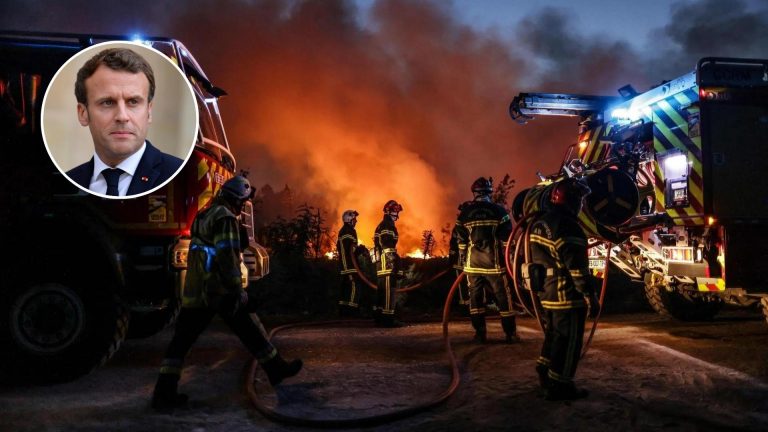 Emmanuel Macron thanks Greece for helping fight the wildfires ravaging France