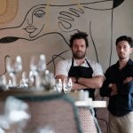 Sydney Restaurant Group director Daniel Drakopoulos, right, and head chef Adam Spencer have resorted to offering $5000 sign-up bonuses to new staff. Oscar Colman