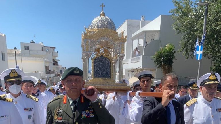 Orthodox Greeks celebrate the Dormition of the Virgin Mary