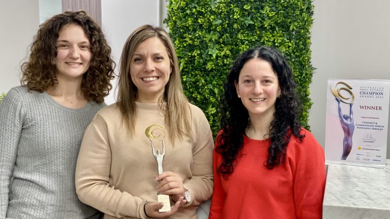 Tina Moisidis’ speech pathology service wins at the Australian Small Business Champion Awards