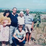 Emine-in-the-middle-Pappou-Vasilis-on-the-left-of-her-and-his-relative-Barba-Yannis-on-the-right.-Emines-son-is-the-young-man-crouching.-1