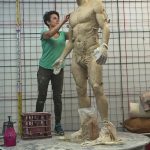 USE-CAPTION-Lis-Johnson-working-on-the-statue-1