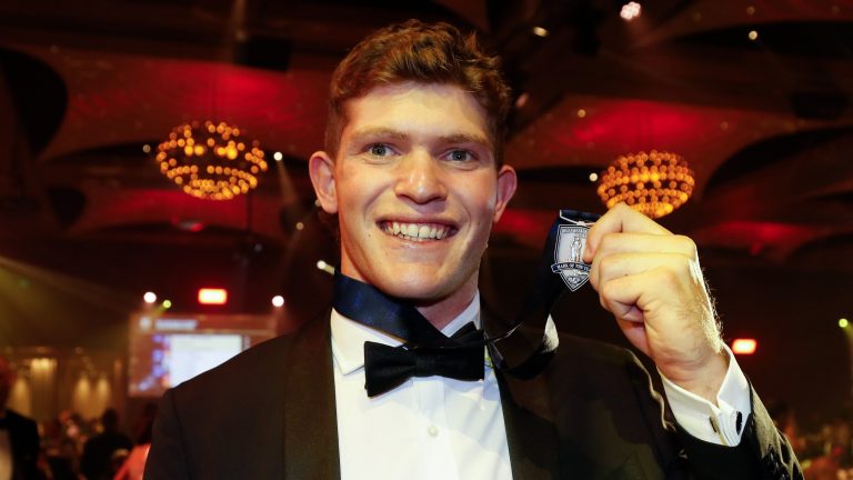 Mitch Georgiades wins Mark of the Year at the Brownlow awards