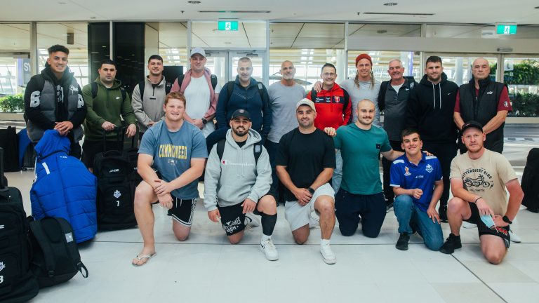 ‘We’ll fight with everything’: Part of Greek squad depart Sydney for Rugby League World Cup