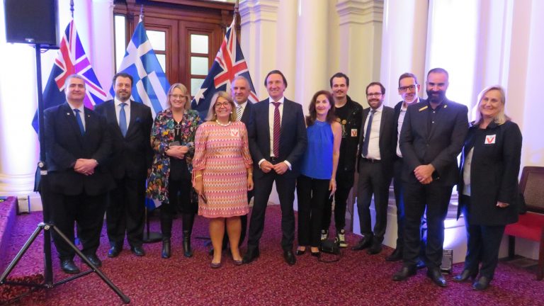 Victoria Parliament’s Greek Night brings canapes, conversation and back patting
