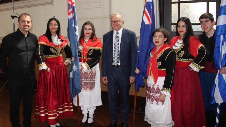 Prime Minister Anthony Albanese attends OXI Day event in Sydney’s inner west