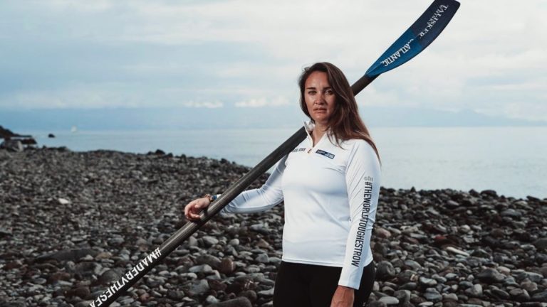 Lara Vafiadis rows across the Atlantic Ocean in honour of her late father