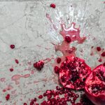 A smashed up pomegranate