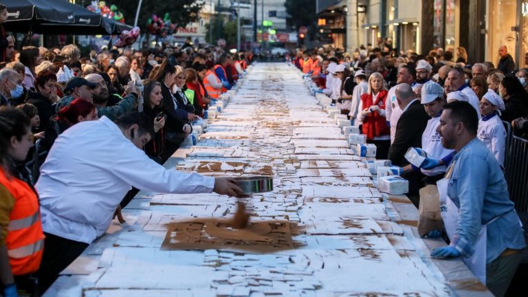 Record-breaking vasilopita made in Greece to mark the new year
