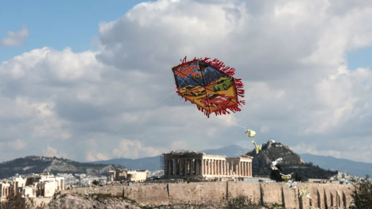 Colourful kites fill Athens’ skies as locals celebrate Clean Monday