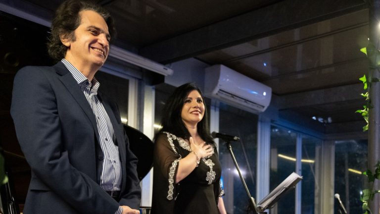 Vassilis Tsabropoulos and Nektaria Karantzi grace Australian shores