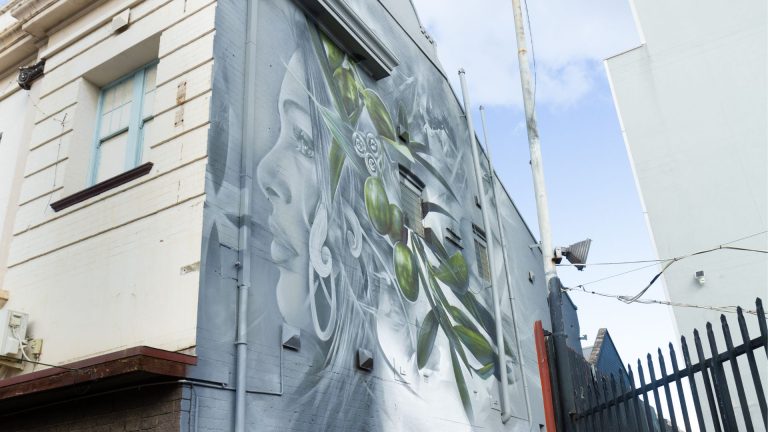 How RESIO designed the olive mural at Thornbury’s Kalamata Lane
