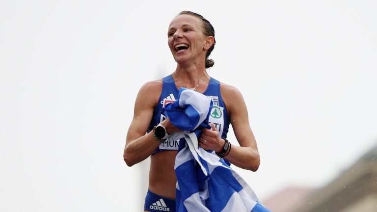 European champion Antigoni Drisbioti prepares for 20km race walk in Australia
