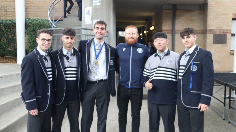 Sydney Olympic FC bring joy to students at All Saints Grammar