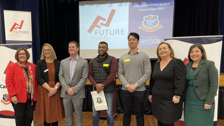 Students form Future Links at Kingsgrove High School’s annual careers expo