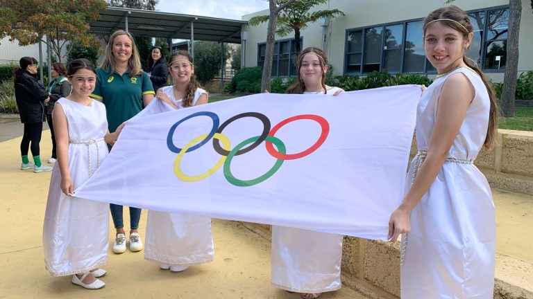 Students at St Andrew’s Grammar in Western Australia enjoy Olympic Day