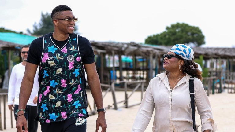 Giannis Antetokounmpo visits Nigeria for first time with mum